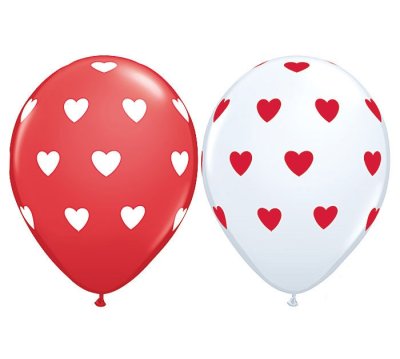 Hearts Around Helium Latex Balloon Singapore