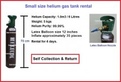 Small Helium Gas Tank (6 Litres) Store Pickup