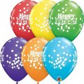 Happy Birthday Dots Helium Latex Balloon