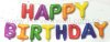 Happy Birthday Vibrant Color Mini Letter Balloon Set