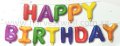 Happy Birthday Vibrant Color Mini Letter Balloon Set