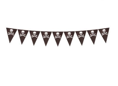 Pirate's Treasure Black Pennant Banner Singapore