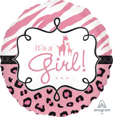 It's A Girl Giraffe Mylar Balloon Singapore