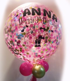 Special Cartoon Confetti Jumbo Helium Latex Balloon