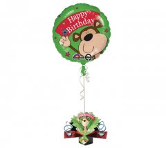 Happy Birthday to You Monkey Pop-Up 3D card Helium Mylar Balloon