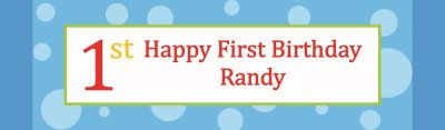Birthday Boy Polka Dots Customized Banner Singapore