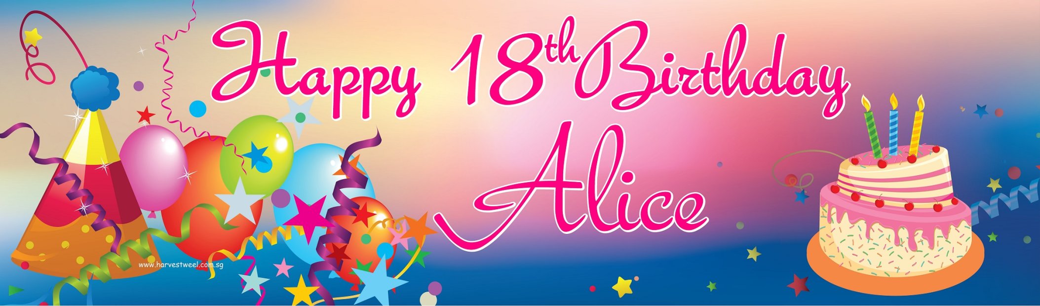 Birthday Celebration Customized Banner Singapore