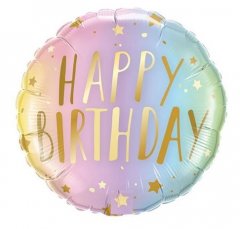 Ombre Happy Birthday Foil Balloon