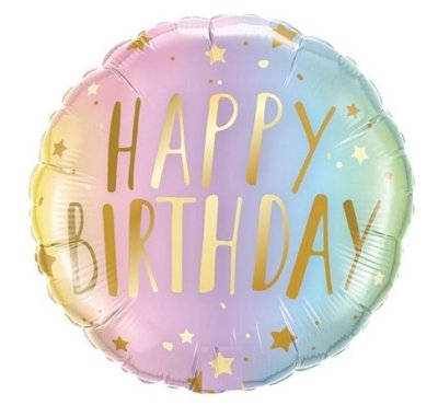 Ombre Happy Birthday Foil Balloon Singapore