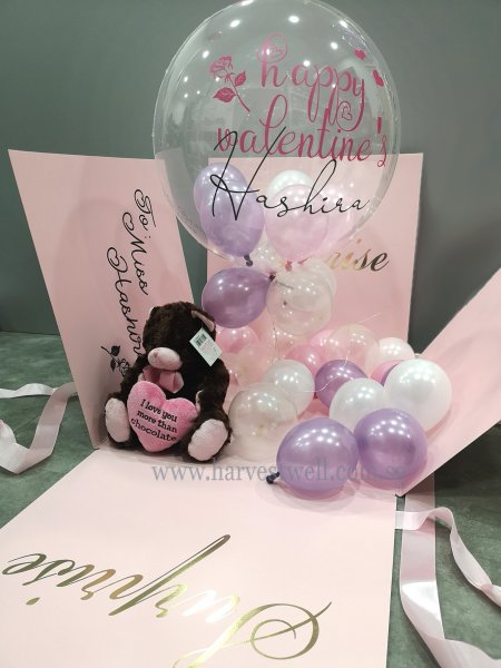Customize Surprise Balloon Gift Box with Bubble Balloon