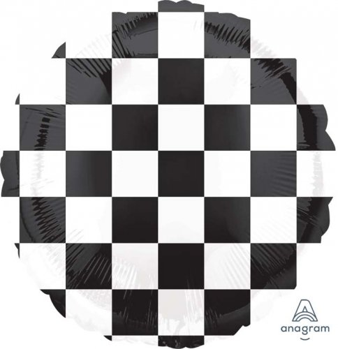 F1 Racing Checkered Mylar Balloon