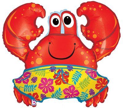 Tropical Beach Crab Super Shape Mylar Balloon Singapore