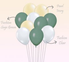 Sage Green Theme Helium Balloon Bundle