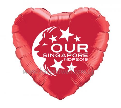 Customize Heart Foil Balloon for NDP 2019