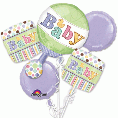 Welcome Baby Rattle Balloon Bouquet Singapore