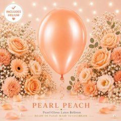 Pearl Peach Helium Latex Balloon
