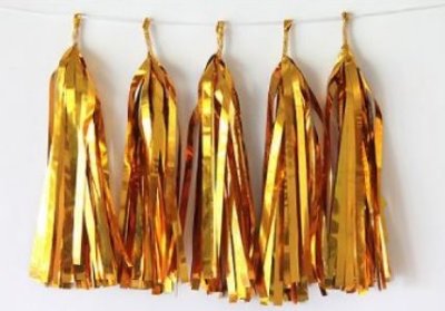 Gold Metallic Foil Tassel Garland Singapore