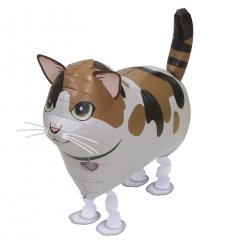 Walking Pet Animal Balloon - Calico Cat