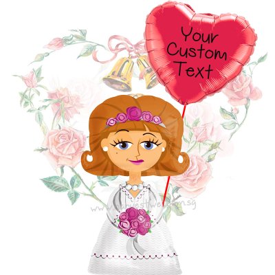 Personalize Wedding Bride's Love Balloon Gift Singapore