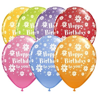 HBD To You Dazzle East Latex Balloon Singapore
