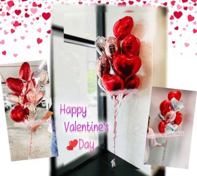 Heart Shape Balloon Bouquet Singapore