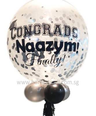 Congrads! Personalized Jumbo Helium Latex Balloon Singapore