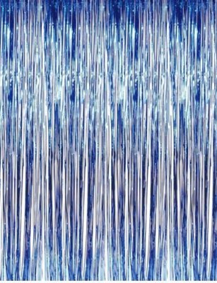 Customised Blue Metallic Foil Tinsel Singapore
