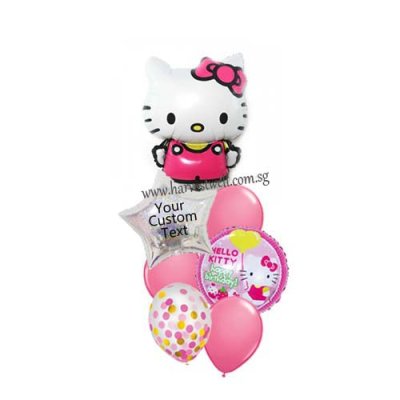 Customised Name on Hello Kitty Balloon Bundle Singapore