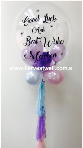 Customised Good Luck Greeting Bubble Balloon