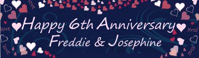 Happy Anniversary Customized Banner Singapore