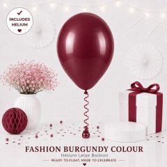 Burgundy Helium Latex Balloon
