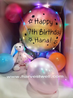 Customize Surprise Pink Box with ORBZ Balloon Singapore