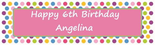 Bright Polka Dots Pink Customized Banner