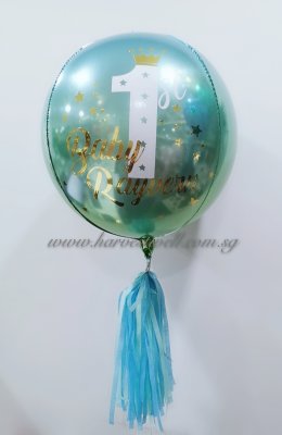 Customised 1st Birthday Little Prince Orbz Balloon Singapore
