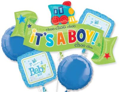 Welcome Baby Boy Choo Choo Train Balloon Bouquet Singapore