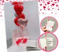 Customize Foil Heart Bouquet in Balloon Box