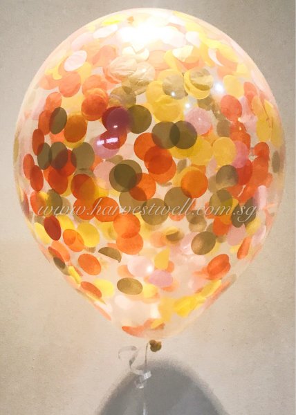 Confetti Helium Latex Balloon (Autumn)
