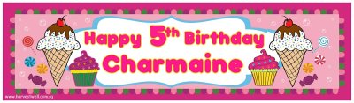 Sweetie Birthday Party Customized Banner Singapore