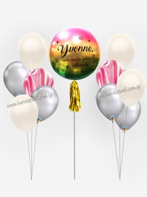 Personalize ORBZ Ombre Balloon Bundle Set Singapore