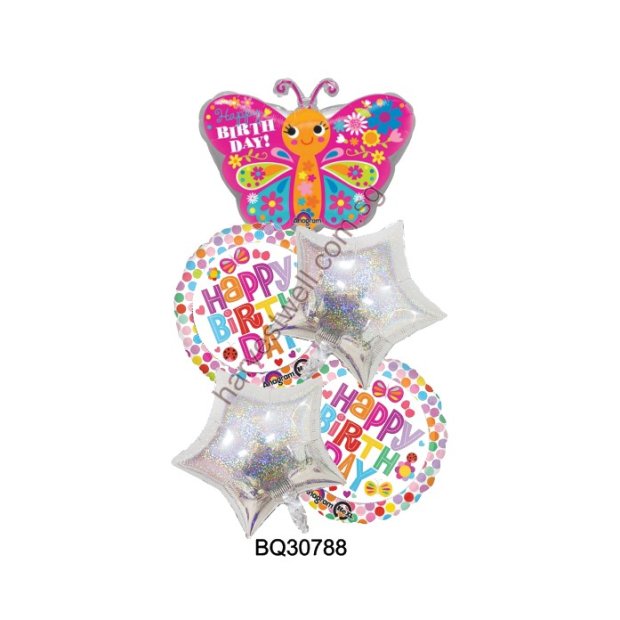 Happy Birthday Butterfly JR Balloon Bouquet Singapore