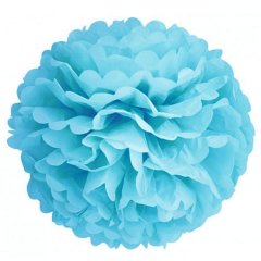 Ocean Blue Tissue Paper Pom Pom
