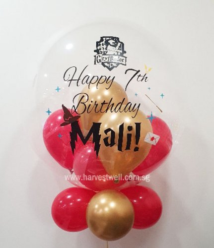 Personalised Harry Potter Gryffindor Theme Bubble Balloon