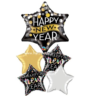 Happy New Year Confetti Dots Balloon Package Singapore