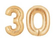 letter and number foil balloons