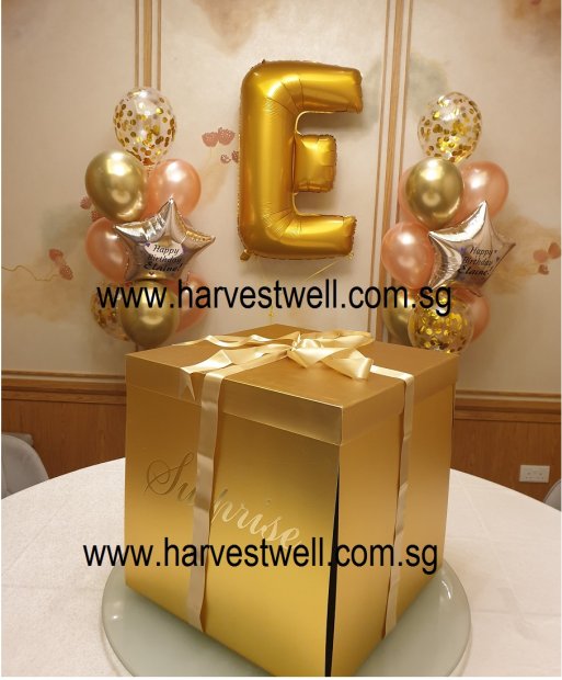Personalised Rose Gold Megaloon Balloon Bundle Set Singapore