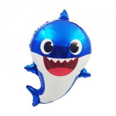 Baby Shark Blue JR Shape Mylar Balloon