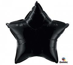 Black Star Shape Mylar Balloon
