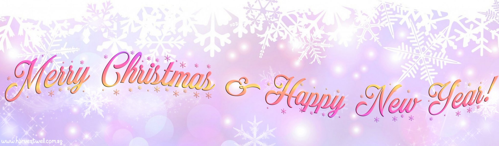 Sparkles Pastel Snowflakes Customized Banner