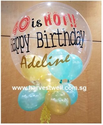Customised You're Hot Birthday Bubble Balloon Singapore