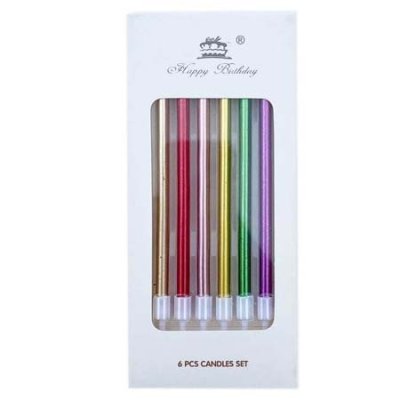 Slim Chrome Assortment Birthday Candles Singapore